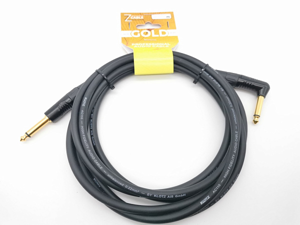 G25-JR-J-0300-0 Кабель инструментальный, угловой, 3м, ZZcable