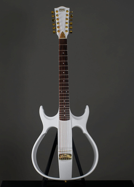 SG2WH23 SG2 Сайлент-гитара 12-струнная, белая, MIG Guitars