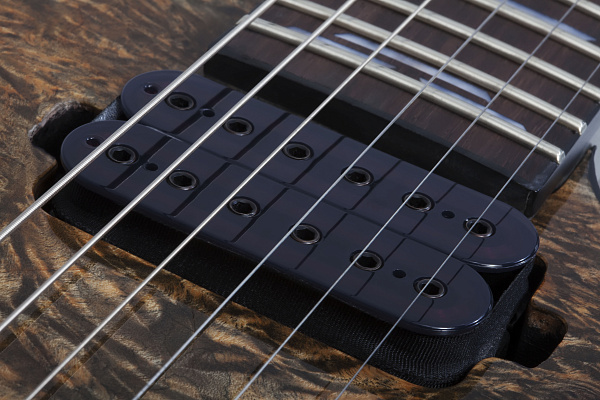 Электрогитара SCHECTER [OMEN ELITE-6 FR CHAR]  6-струнная, корпус: красное дерево, топ: кап, гриф: клен, накладка: палисандр, 24 лада, FloydRose цвет: Charcoal (CHAR)