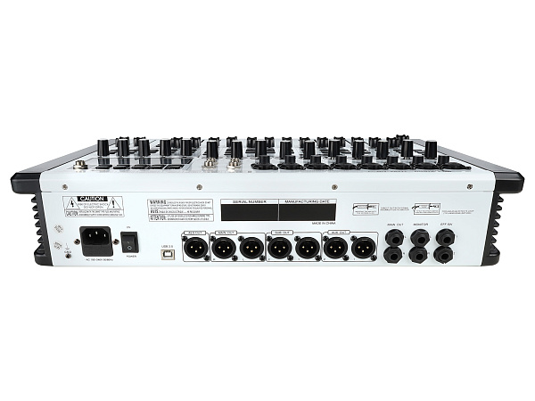 Микшер Intrend [ITMIX-D8-4] цифровой, 12 входов (8 аналоговых, 1 стерео, 2 USB), 2 группы, Bluetooth, USB MP3 плеер,