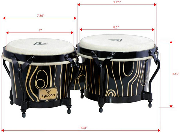 TYCOON STBS BS CY Cyclone - Бонго 7" & 8,5" (18 & 22 см)