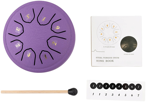 BEE DF1113 PURPLE - Барабан язычковый Глюкофон