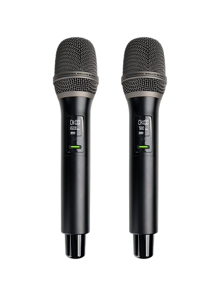 Микрофонная радиосистема Axelvox [DX800HT] UHF 650 - 758 MHz, цифровая модуляция, LCD дисплей, DSP, ручной микрофон - 2 шт.