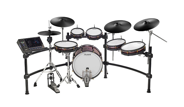 Электронная ударная установка [STRATAPRIMEKIT] Alesis [STRATA PRIME KIT] Барабаны: 14” малый, 8"/10"/12"/14” томы, 20” кик; арелки: Две 16” краш-тарелки, 18” райд, 14” хэт; Модуль: 10.1-дюймовый сенсорный экран, движок BFD (2 места)