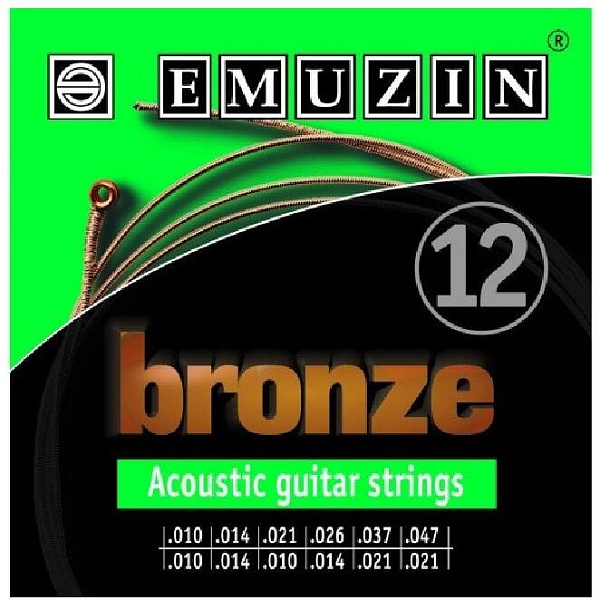EMUZIN 12А183 - Струны для акустической 12-струнной гитары