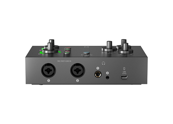 Аудиоинтерфейс USB [110307A3002] Icon [Panel 4] АЦП/ЦАП 24 бит/192 кГц, 2xCombo XLR/TRS микр./инстр. входа, 1/8" TRS AirMic вход, 2x1/4" TRS лин. выхода, 1/4" TRS, 1/8" TRS выходы для наушников, USB-C 2.0 для комп., USB-C для питания, USB-C UNI OTG