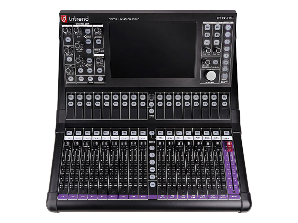 Микшер Intrend [ITMIX-D16] цифровой, 48 каналов, 16 аналоговых входов, поддержка 2х блоков расширения входов/выходов ITMIX-DEX-168