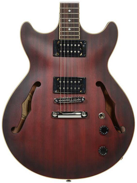 IBANEZ AM53-SRF, полуакустическая электрогитара, цвет красный закат