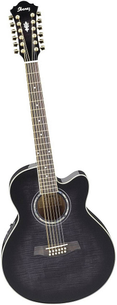 IBANEZ AEL2012E TRANSPARENT BLACK SUNBURST - Гитара электроакустическая 12-струнная