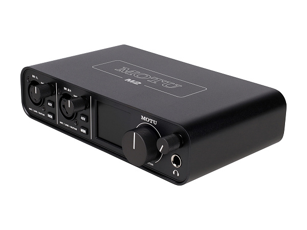 Аудиоинтерфейс USB [3120/3121] Motu [M2] АЦП/ЦАП: 24 бит/192 кГц, ЦАП ESS Sabre32 Ultra, 120 дБ, THD+N: -110 дБ, 2xCombo XLR/TRS микр./инстр. Входа / 2xRCA выхода, 2x1/4" TRS Jack выхода, 1/4" TRS Jack выход для наушников, MIDI вход/выход, USB-C