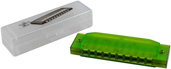 BEE DF10A-3 GREEN - Губная гармоника диатоническая