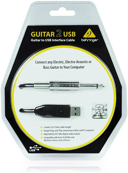 BEHRINGER GUITAR2USB - Инструментальный кабель