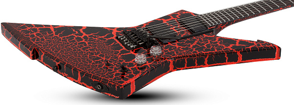 Электрогитара SCHECTER [BALSAC E-1 FR BORC] электрогитара 6-струнная, корпус: красное дерево, гриф: клен 3 куска, накладка: черное дерево, 24 лада, FloydRose, цвет: Black Orange Crackle (BORC)