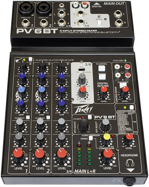 PEAVEY PV 6 BT - Микшерный пульт