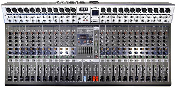 NORDFOLK PRO-24MAX микшерный пульт, 24 каналов, DSP, MP3 плеер, EQ