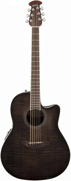 OVATION CS24P-TBBY Celebrity Standard Plus Mid Cutaway Trans Black Flame...