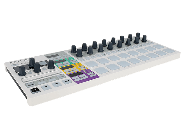 MIDI контроллер (Микшер-семплер (контроллер)) [430111] Arturia [BeatStep Pro] 2 независимых монофонических 64-шаговых мелодических секвенсора, 16-трековый секвенсор ударных, 16 проектов, в каждом 16х2 sequences, 16 drum sequences, CV/GATE выходы, 8 Drum