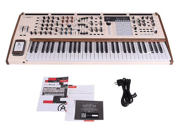 Синтезатор [551002] Arturia [PolyBrute 12] 12 голосная полифония, 61 клавиша, полифоническая клавиатура нового поколения с технологией MPE, 2x аналоговых VCO, 32-шаговый арпеджиатор, 64-шаговый секвенсор, 3D-контроллер Morphee