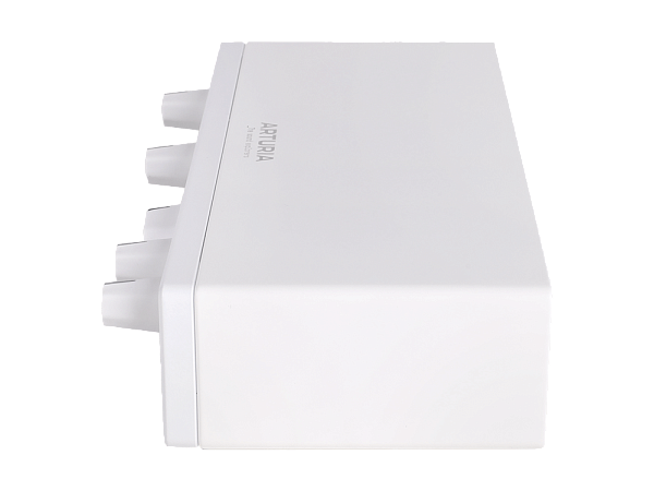 Аудиоинтерфейс USB [800112] Arturia [MiniFuse 2 White] 24бит/192кГц, два комбинированных входа XLR-1/4” (микрофонный / линейный / инструментальный уровень) с фантомным питанием +48 В, выходы на монитор (L/R Jack), выход для наушников, MIDI In/Out