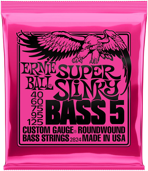 ERNIE BALL 2824 Nickel Wound Slinky Super 40-125 - Струны для бас-гитары 5 струнной