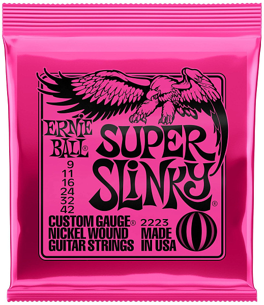 ERNIE BALL 2223 Nickel Wound Slinky Super 9-42 - Струны для электрогитары