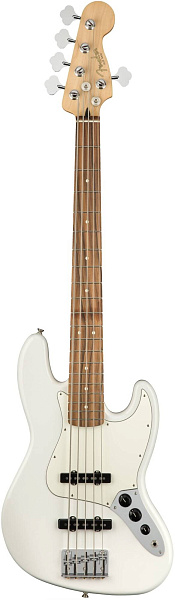 FENDER PLAYER JAZZ BASS V PF PWT Бас-гитара 5-и струнная, цвет белый