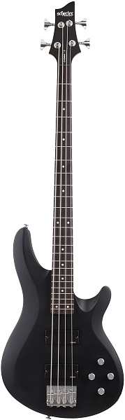Schecter C-4 DELUXE SBK - Бас-гитара 4х-струнная с чехлом, цвет черный матовый