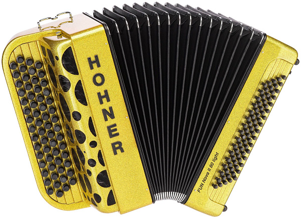 HOHNER Fun Nova II 80 light gold glitter (C-Stepped) - Баян