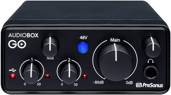 PRESONUS AudioBox GO - аудиоинтерфейс USB 24бит/96кГц, USB-C.