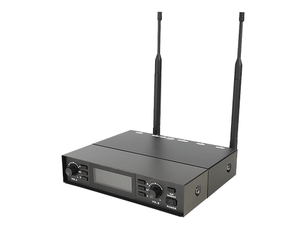 Микрофонная радиосистема Axelvox [DX800FK] UHF 650 - 758 MHz, подавитель обратной связи, цифровая модуляция, LCD дисплей, DSP, ручной микрофон - 2 шт.