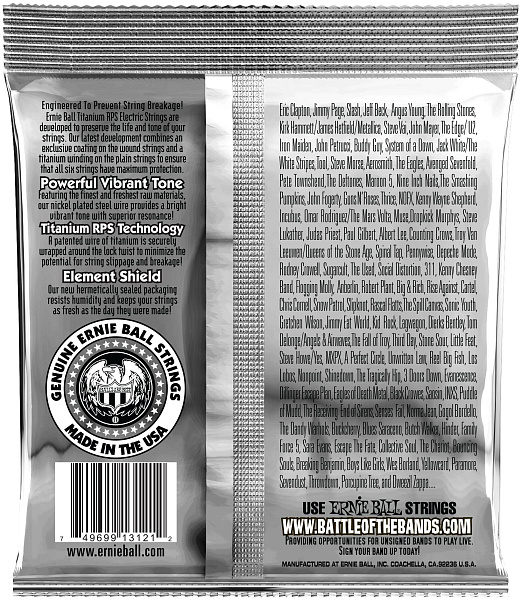 ERNIE BALL 3121 RPS Coated Titanium Slinky Regular 10-46 - Струны для электрогитары