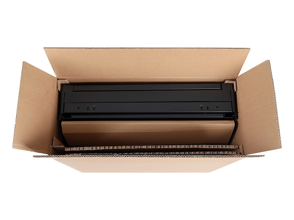 Настенный шкаф Wize Pro [W12UQSR] 19", 12U, быстрая сборка без инструментов, 600х600 мм, стеклянная передняя дверь, задняя стенка металлическая, неоткидная, макс. вес нагрузки 50 кг, сталь, черный