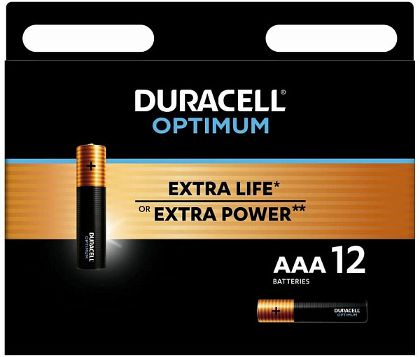 DURACELL LR03-12BL Optimum уп 12 шт - Батарейка тип AAA