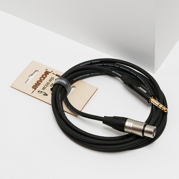 MC226-XFJS-2m Кабель микрофонный, XLRF-6.35мм стерео, 2м, SHNOOR