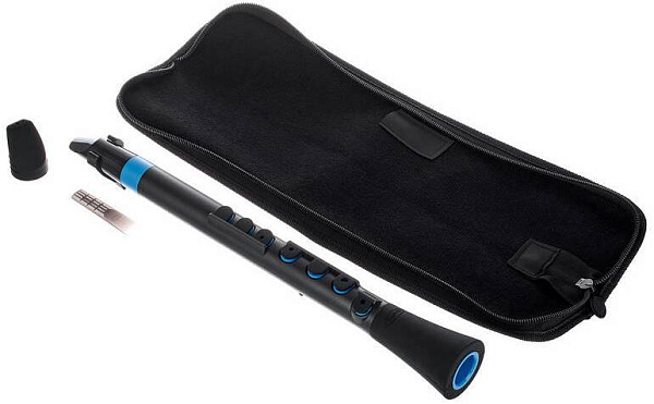 NUVO Dood (Black/Blue) блок-флейта DooD, строй С (до), материал - АБС-пластик,...