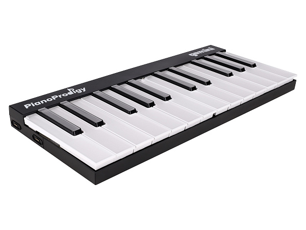 MIDI клавиатура [GPP-101] Gemini [GPP-101 PianoProdigy] 24 клавиши с RGB подсветкой для обучения, Bluetooth, встроенный аккумулятор