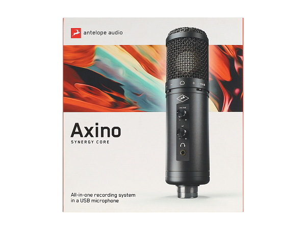 Микрофон Antelope Audio [Axino Synergy Core] конденсаторный, USB, 24 бит/192 кГц, диафрагма: 34 мм, кардиоида, 20 Гц - 20 кГц, уровень звукового давления: 140 дБ (<1% THD при 1 кГц), USB тип B (совместим с USB 2.0)