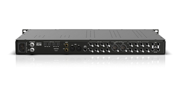 Аудиоинтерфейс USB [9390] Motu [828] АЦП/ЦАП: 24 бит/192 кГц, ЦАП: ESS Sabre 32, 125 дБ, 2хCombo XLR/TRS, 1/4" TRS, 1/4" TS, 2xXLR, 2x ADAT Toslink, RCA S/PDIF, MIDI, Word Clock, USB-C