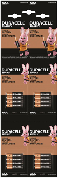 DURACELL LR03 BASIC уп 16 шт - Батарейка тип AAA