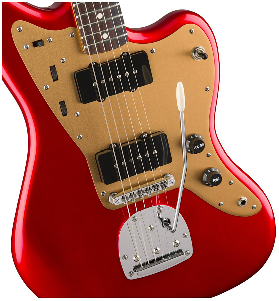 FENDER SQUIER DELUXE JAZZMASTER TREMOLO CANDY APLE RED - Электрогитара
