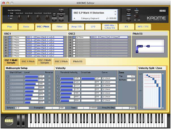 KORG KROME-88 EX, клавишная рабочая станция, 88 клавиш