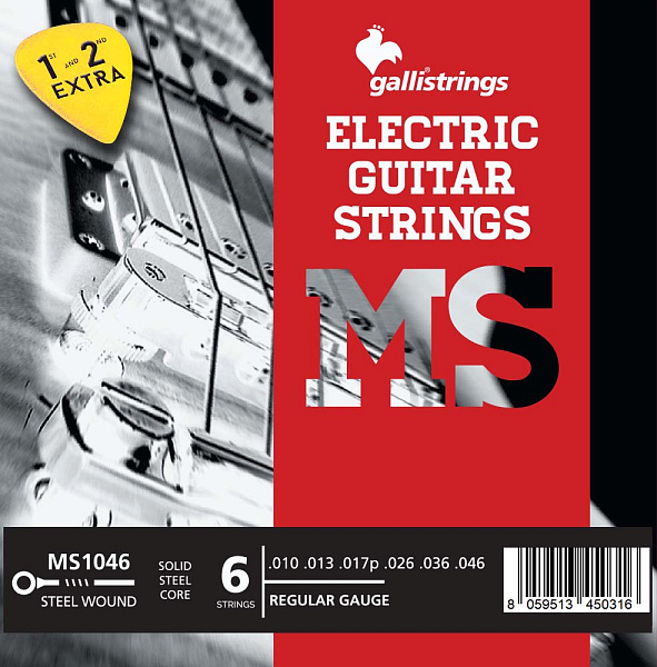 Комплект струн GALLI STRINGS [MS1046] для 6-струнной электрогитары
