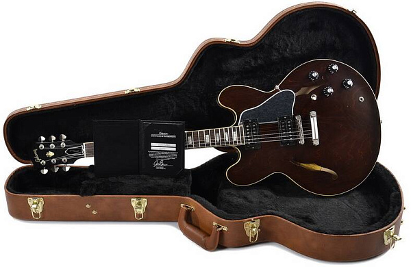 GIBSON 2018 MEMPHIS ES-335 SATIN WALNUT - Гитара полуакустическая