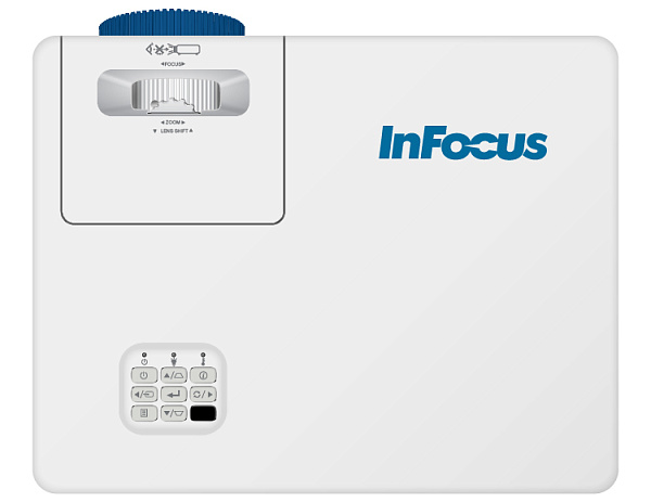 Лазерный проектор InFocus [INL2166] DLP, WXGA, 5000 lm, 300000:1, 1,19~1,54:1, HDMI x2, VGA in x1, RJ45 x1, RS232 x1, Audio in/out, USB-A x1, Composite video x1, Micro USB x1, 1х10w, поддержка 4096 x 2160 (4K) @ 50Hz, PJLink, 4.6 кг, белый