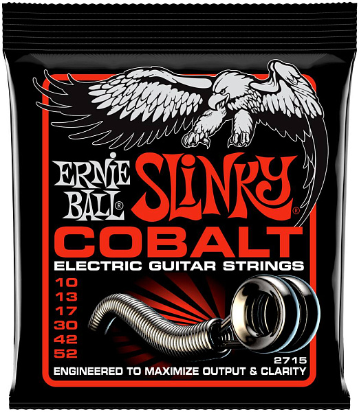 ERNIE BALL 2715 Cobalt Slinky Skinny Top Heavy Bottom 10-52 - Струны для электрогитары