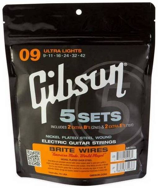 GIBSON SVP-700UL BRITE WIRES ELECT SET/5 .09-.042 - Струны