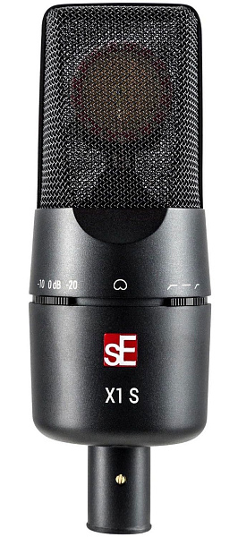Микрофон конденсаторный sE Electronics [X1 S] 20 Гц – 20 кГц, динамический диапазон: 131 / 141 / 151 дБ, кардиоида, комплектация: поворотный микрофонный зажим, адаптер с резьбой
