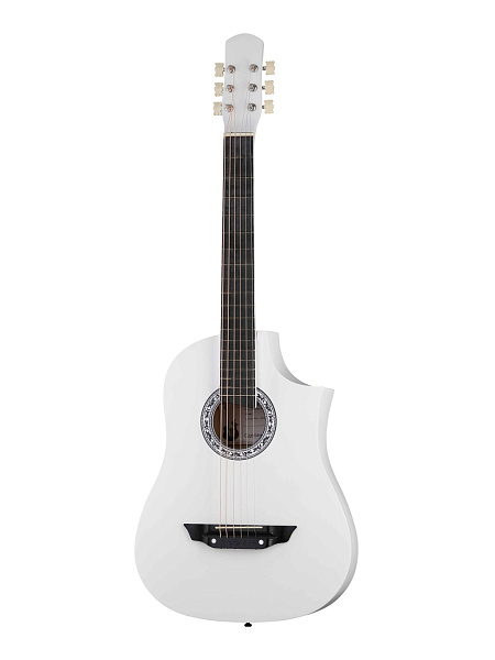 ACD-39A-513-WH Акустическая гитара, с вырезом, белая, матовая, АККОРД