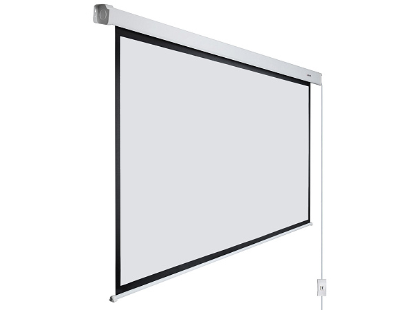 [LMC-100114] Экран с электроприводом Lumien [Master Control] 174x240 см (раб.область 130х232 см) (105") Matte White FiberGlass черн. кайма сверху 40 см 16:9