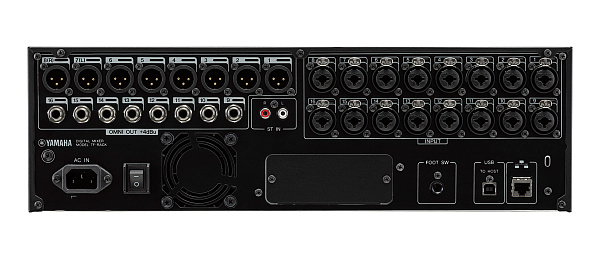 Микшер Yamaha [TF-RACK] цифровой, установка в рэк, входы: 16 mic/line (XLR/TRS combo) + 1 stereo line (RCA pin), выходы: 16 (8 XLR + 8 TRS phone),